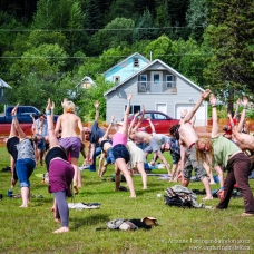 Yoga workshop, ArtsWells, 2012.